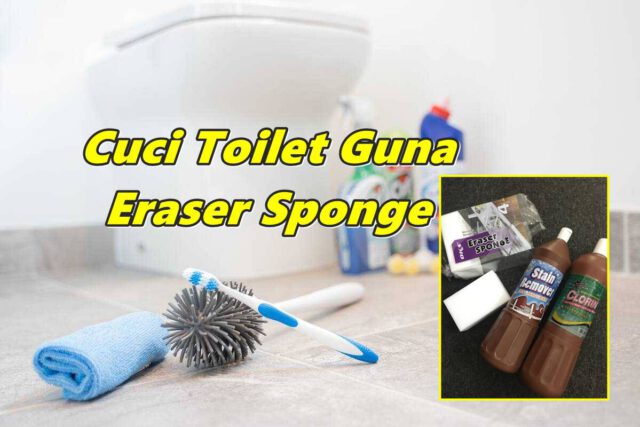 Cuci Toilet Guna Eraser Sponge, Habis Lantai Jadi Putih 